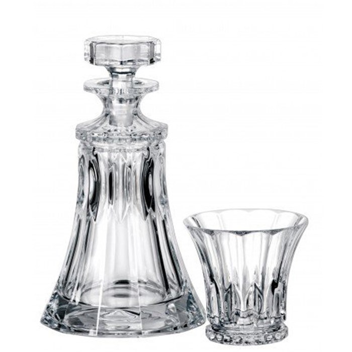 View Bohemia Wellington Crystal Decanter Set with 6 Wellington Glasses