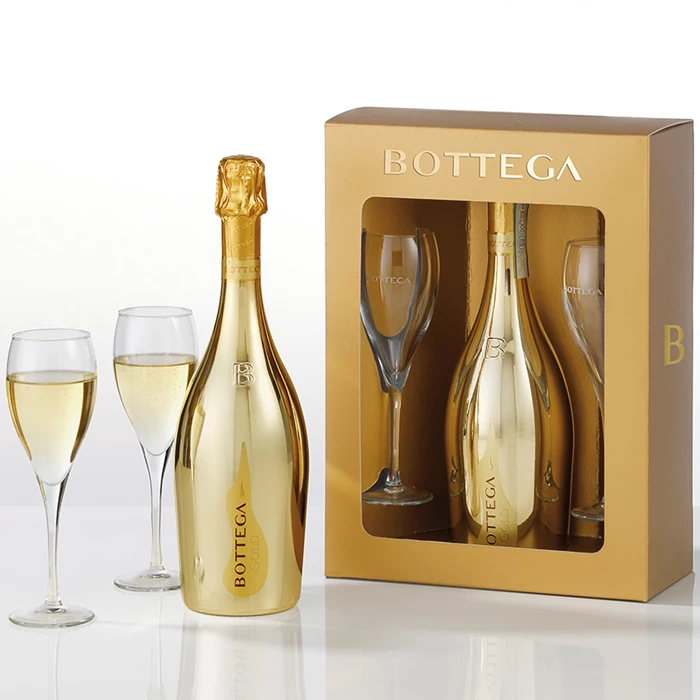 View Bottega Gold Prosecco Rarity Gift Set with 2 Flutes 75cl