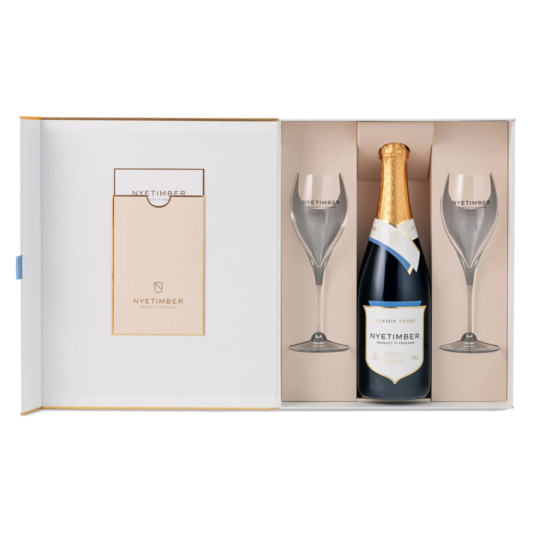 Nyetimber Classic Cuvee 75cl and Flutes Gift Box | Buy online for ...
