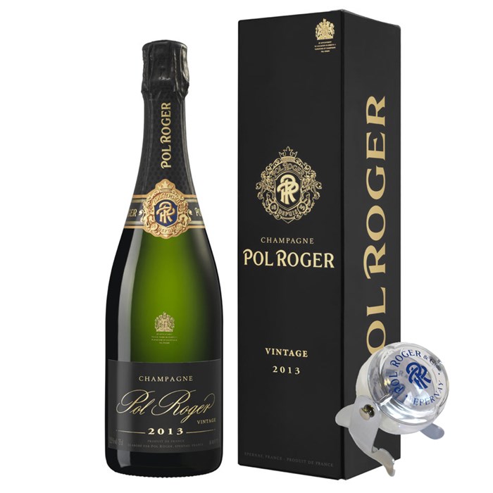 View Pol Roger Brut 2013 Vintage Champagne 75cl And Bottle Stopper