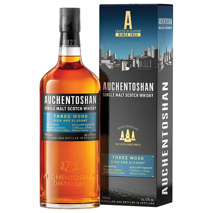 View Auchentoshan Three Wood Single Malt Scotch Whisky 70cl