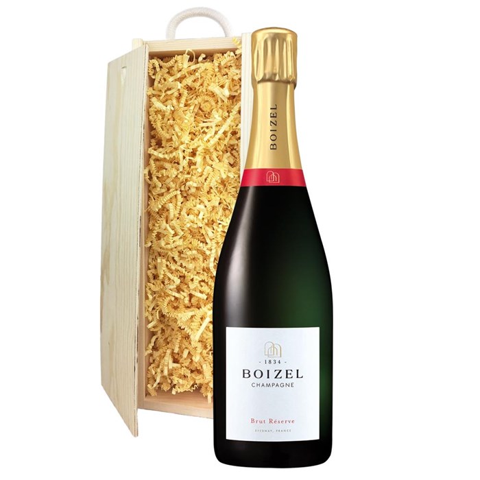 View Boizel Brut Reserve NV Champagne 75cl In Pine Gift Box