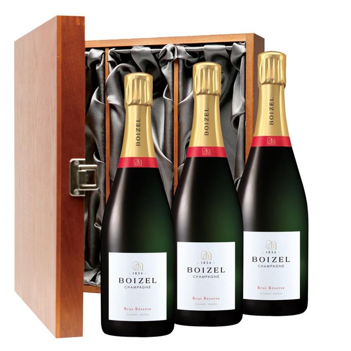 View Boizel Brut Reserve NV Champagne 75cl Three Bottle Luxury Gift Box