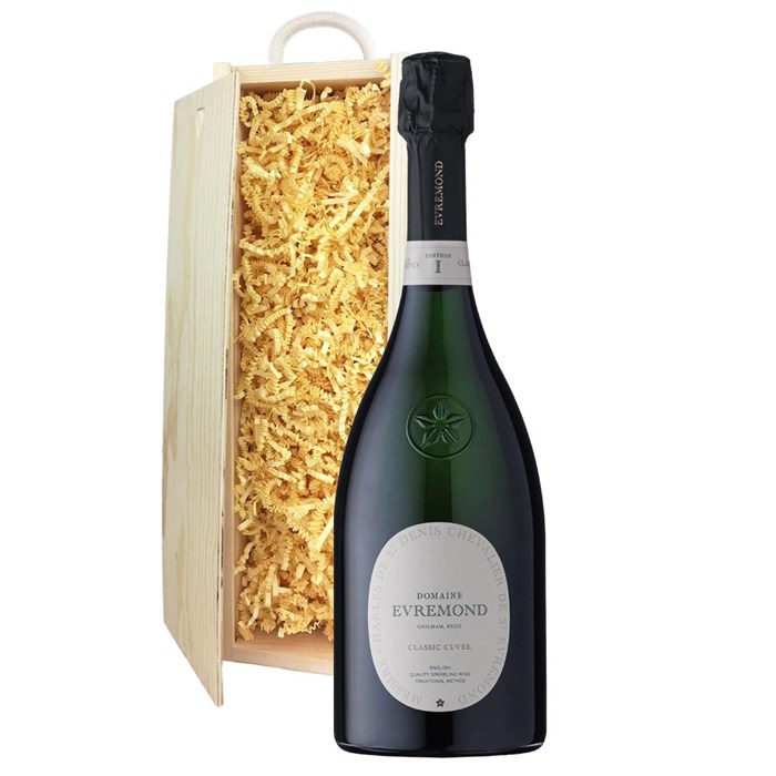 View Domaine Evremond Classic Cuvee English Sparkling 75cl In Pine Gift Box
