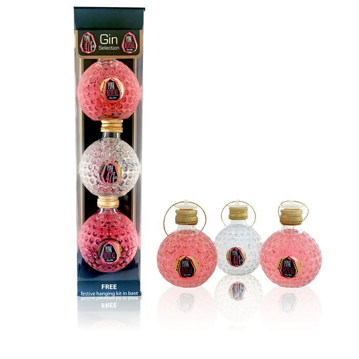 View Pink 47 London Dry Gin 3x5cl Baubles Selection