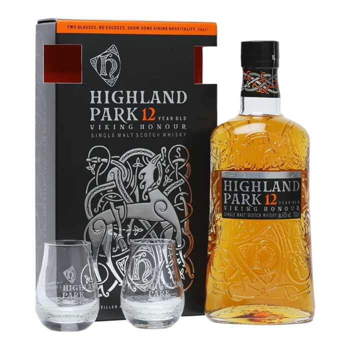 View Highland Park 12 year old Malt With 2 Glasses