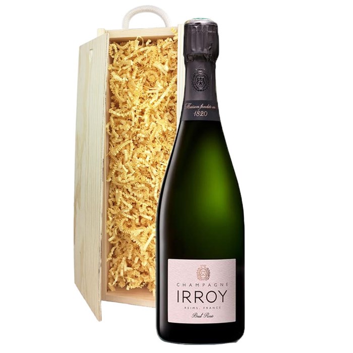 View Irroy Brut Rose Champagne 75cl In Pine Gift Box