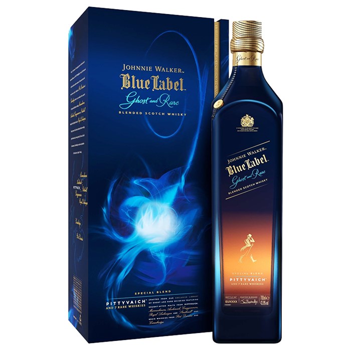View Johnnie Walker Blue Label Ghost and Rare Pittyvaich Whisky 70cl