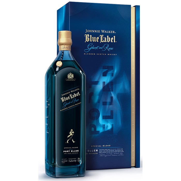 View Johnnie Walker Blue Label Ghost and Rare Port Ellen Scotch Whisky 70cl