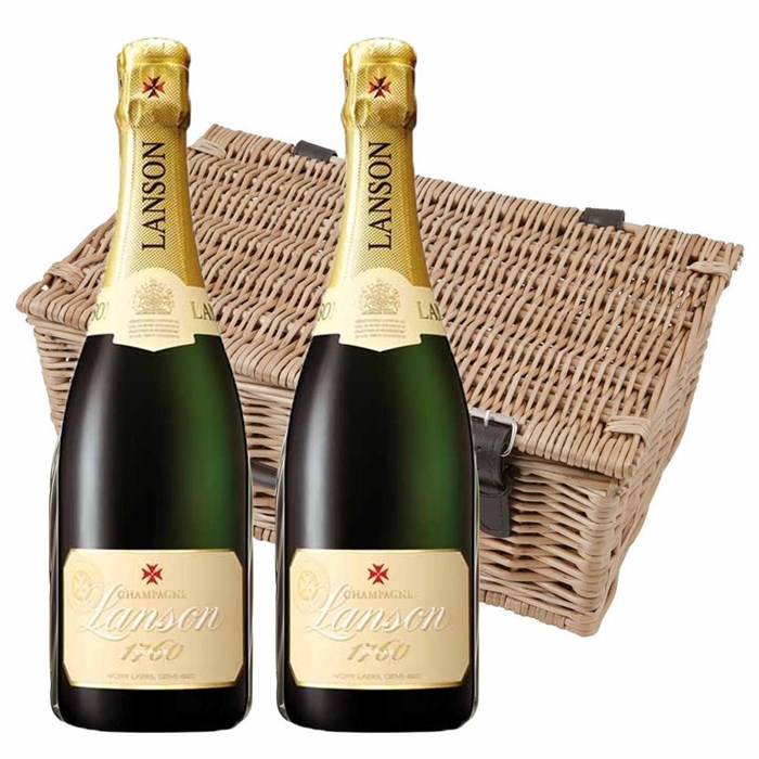 View Lanson Ivory Label Demi-Sec, Gift Boxed 75cl Twin Hamper (2x75cl)