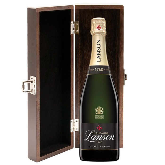 View Lanson Le Black Creation Brut Champagne 75cl in Luxury Elm Wood  Gift Box