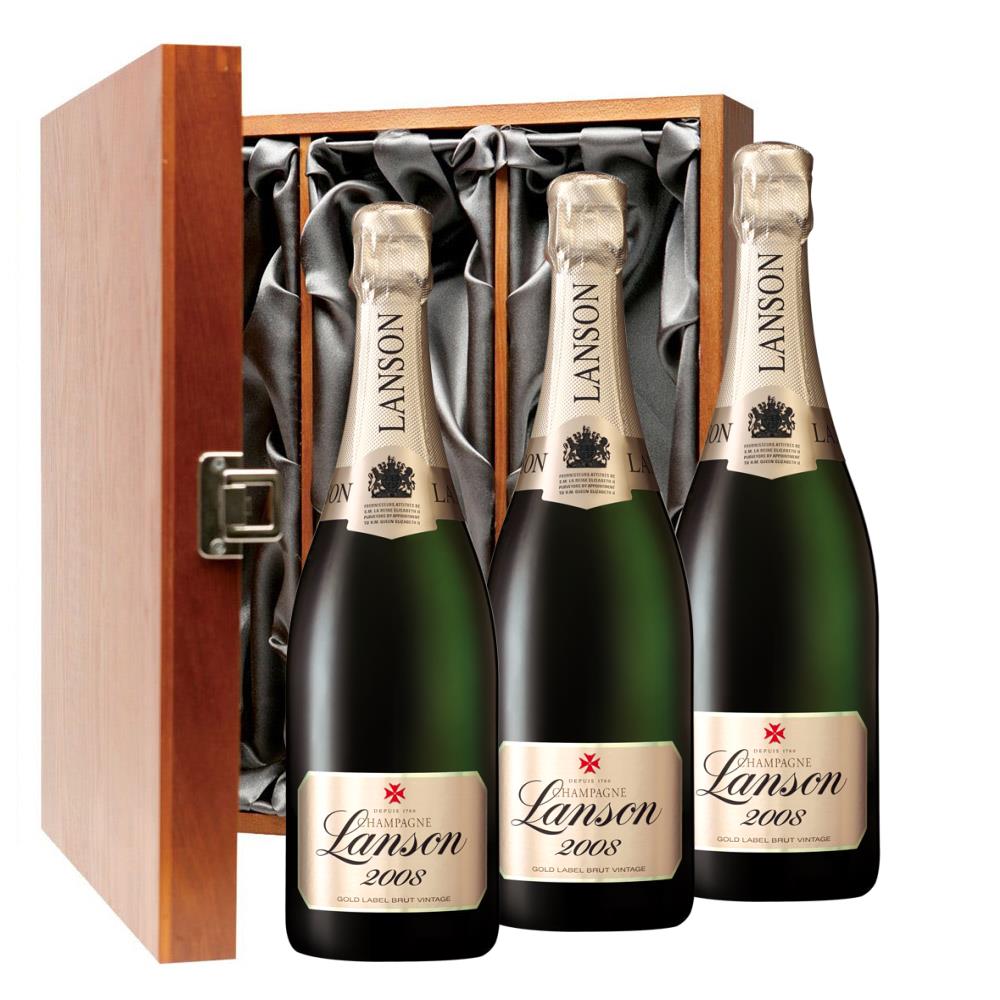 Lanson Vintage 2009 Champagne 75cl Three Bottle Luxury Gift Box | Buy