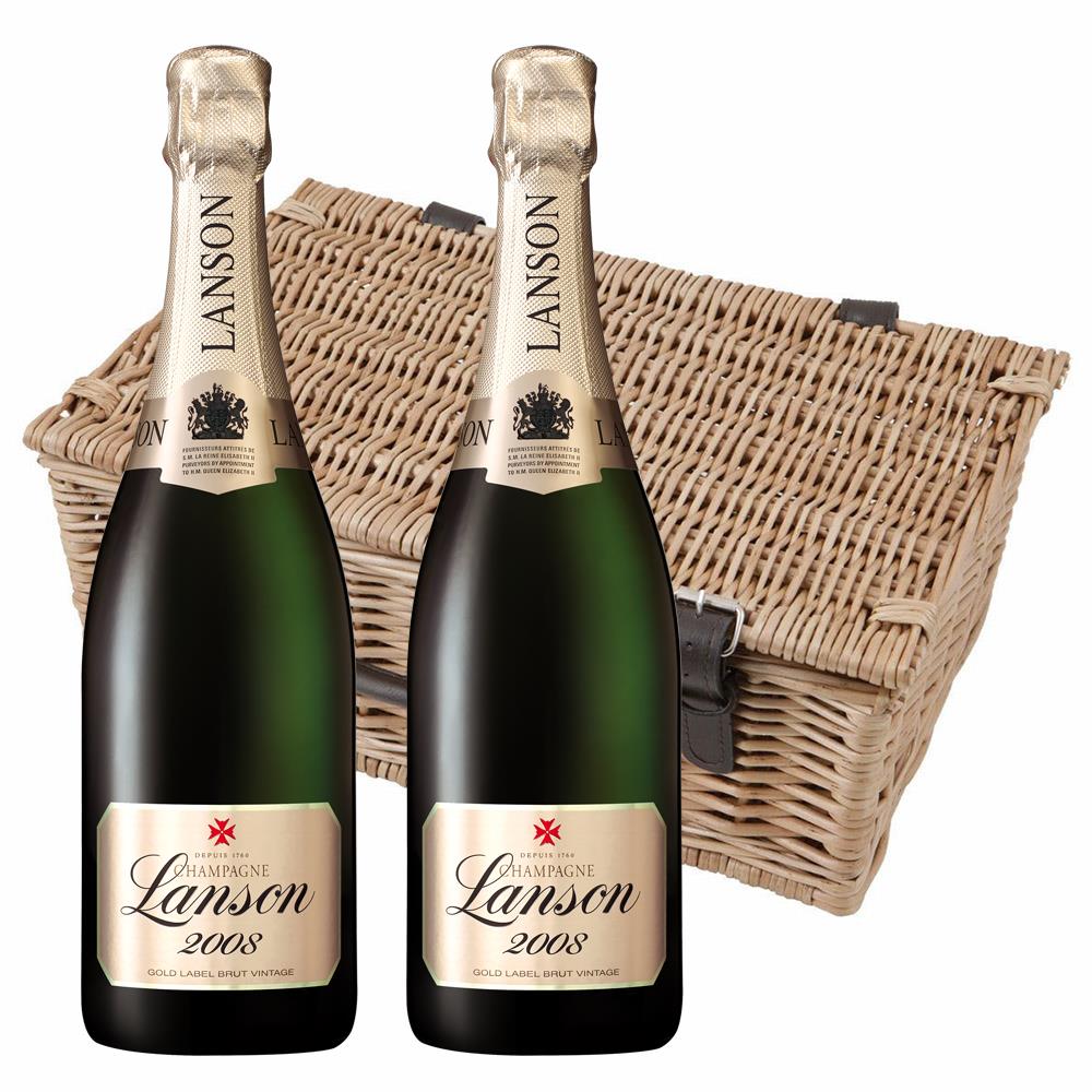 Lanson Vintage 2009 Champagne 75cl Twin Hamper (2x75cl) | Buy online