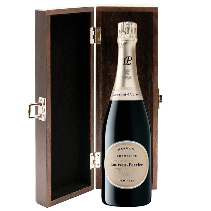 View Laurent Perrier Demi-Sec Champagne 75cl in Luxury Elm Wood  Gift Box