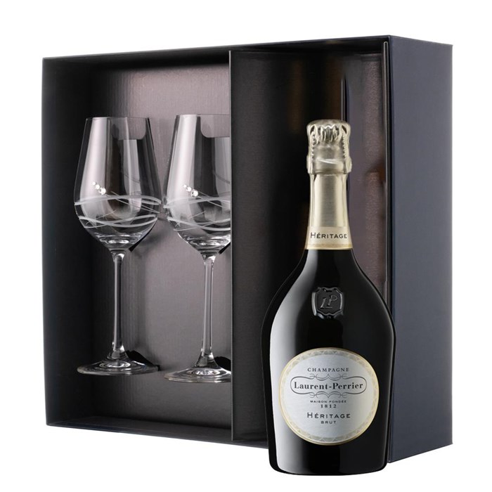 View Laurent Perrier Heritage MV Champagne 75cl And Venezia Glasses Gift Box Set