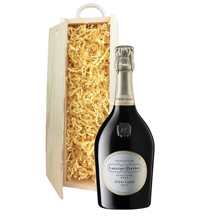 View Laurent Perrier Heritage MV Champagne 75cl In Pine Gift Box