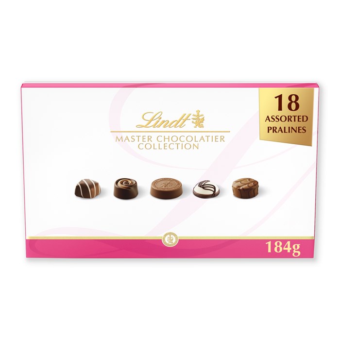 View Lindt Master Chocolatier Collection chocolate Box 184g