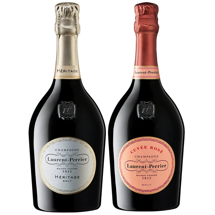 View Mixed Laurent Perrier Cuvee Rose and Heritage MV (2x75cl)