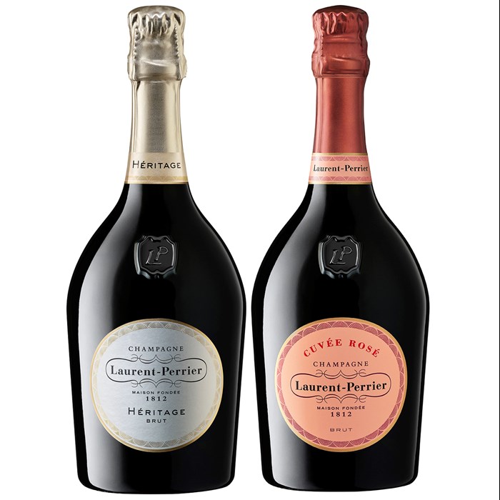 View Mixed Laurent Perrier Cuvee Rose and Heritage MV (2x75cl)
