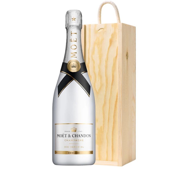 View Moet and Chandon Ice White Imperial 75cl In Pine Gift Box