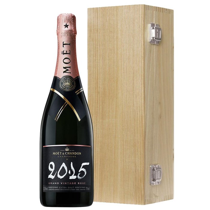 View Moet & Chandon Vintage Rose 2015 Champagne 75cl Oak Luxury Gift Boxed