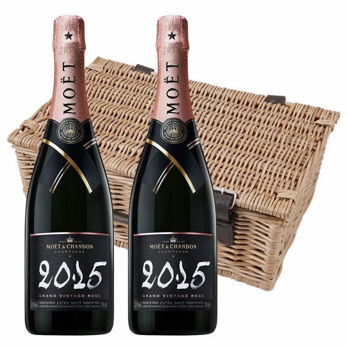 View Moet & Chandon Vintage Rose 2015 Champagne 75cl Twin Hamper (2x75cl)