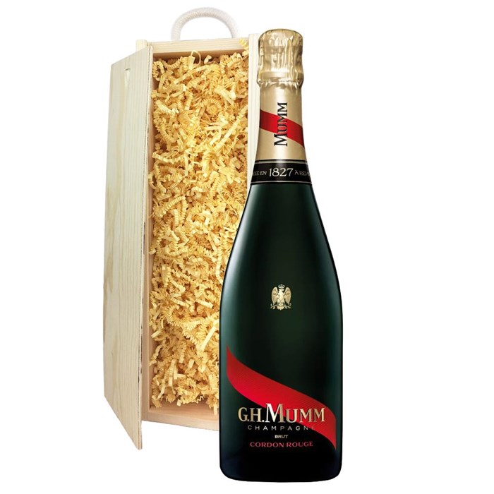 View Mumm Cordon Rouge 75cl In Pine Gift Box