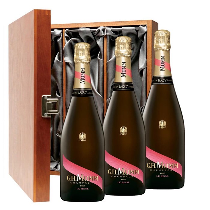 View Mumm Rose Champagne 75cl Three Bottle Luxury Gift Box