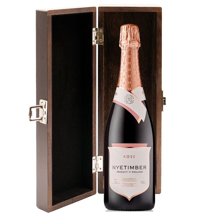 View Nyetimber Rose English Sparkling Wine 75cl in Luxury Elm Wood  Gift Box