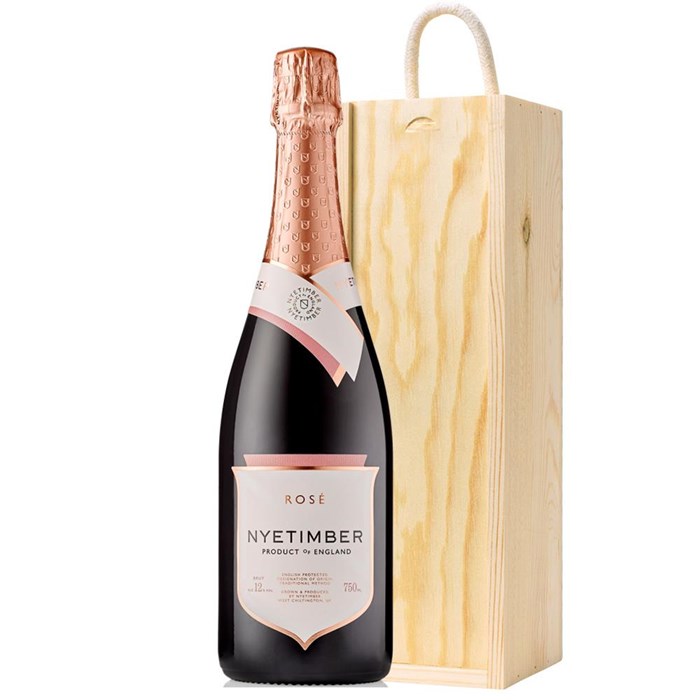View Nyetimber Rose English Sparkling Wine 75cl In Pine Gift Box