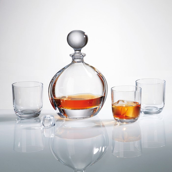 View Bohemia Orbit Crystal Decanter Set with 6 Orbit Glasses