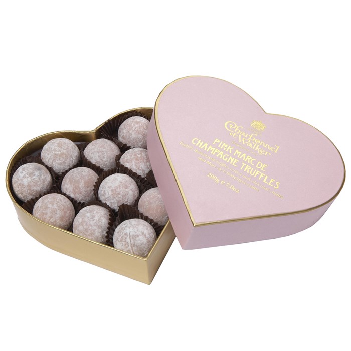 View Charbonnel - Pink Marc de Champagne Truffle Heart &#40;200g&#41;