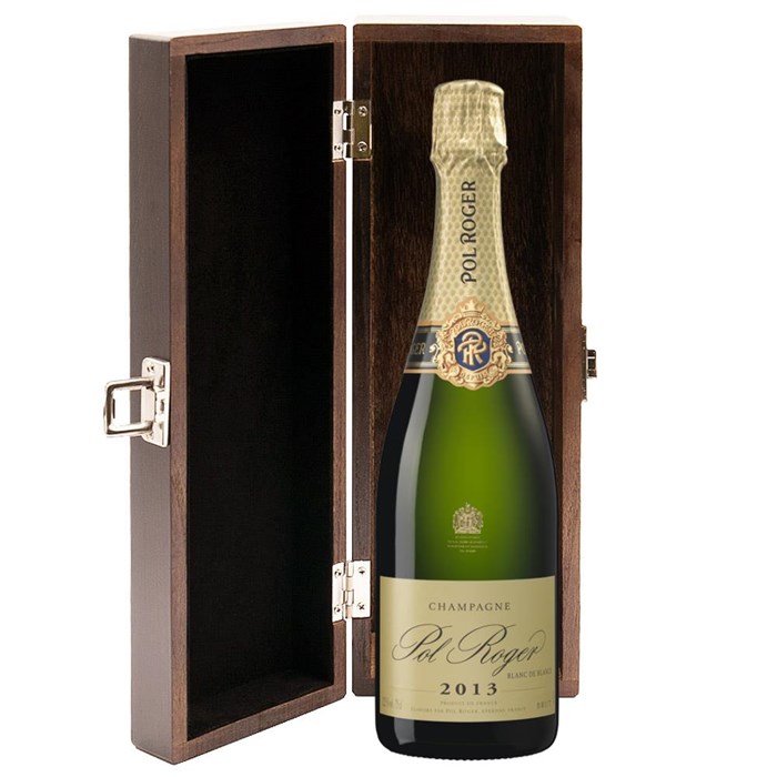View Pol Roger Blanc de Blancs 2015 Vintage in Luxury Elm Wood  Gift Box