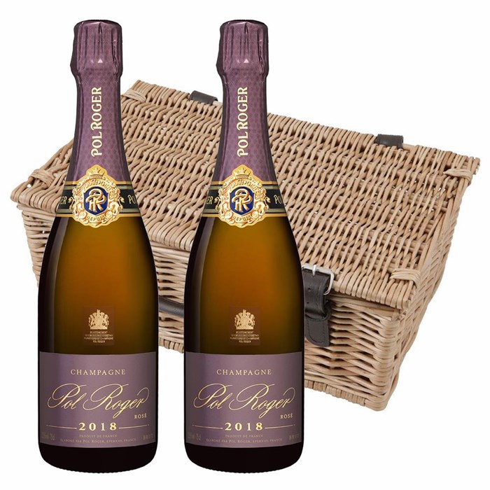 View Pol Roger Rose 2018 Vintage Champagne 75cl Twin Hamper (2x75cl)