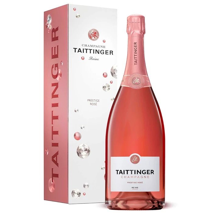 View Magnum of Taittinger Brut Prestige Rose Champagne Gift Boxed