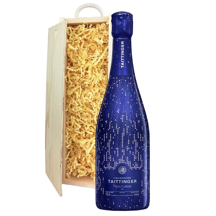 View Taittinger Nocturne City Lights Edition 75cl In Pine Gift Box