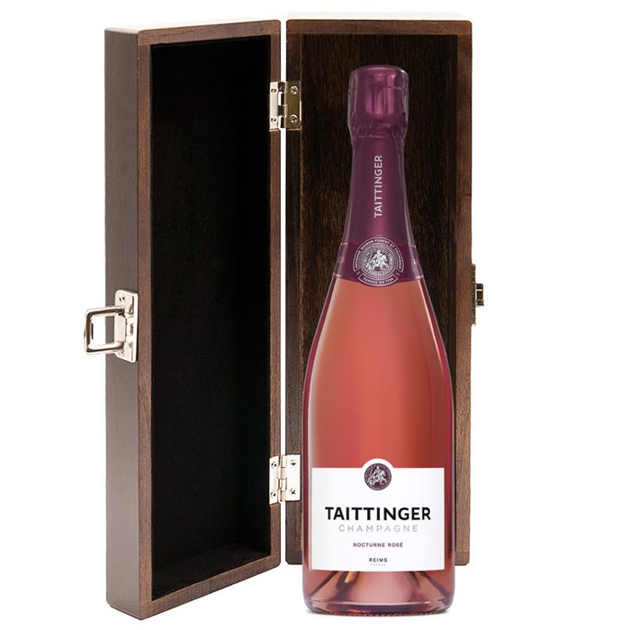 View Taittinger Nocturne Rose Sec Champagne 75cl in Luxury Elm Wood  Gift Box