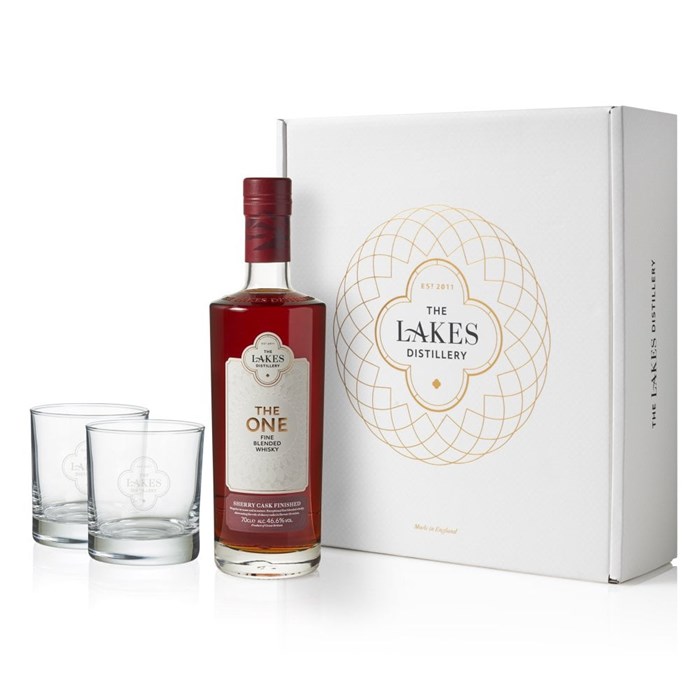 View The Lakes The One Sherry Cask Finish Whisky Gift Pack With Glasses