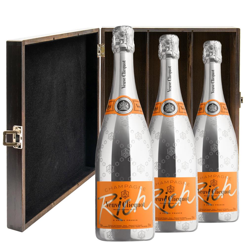 Veuve Clicquot Rich Champagne 75cl Three Bottle Luxury