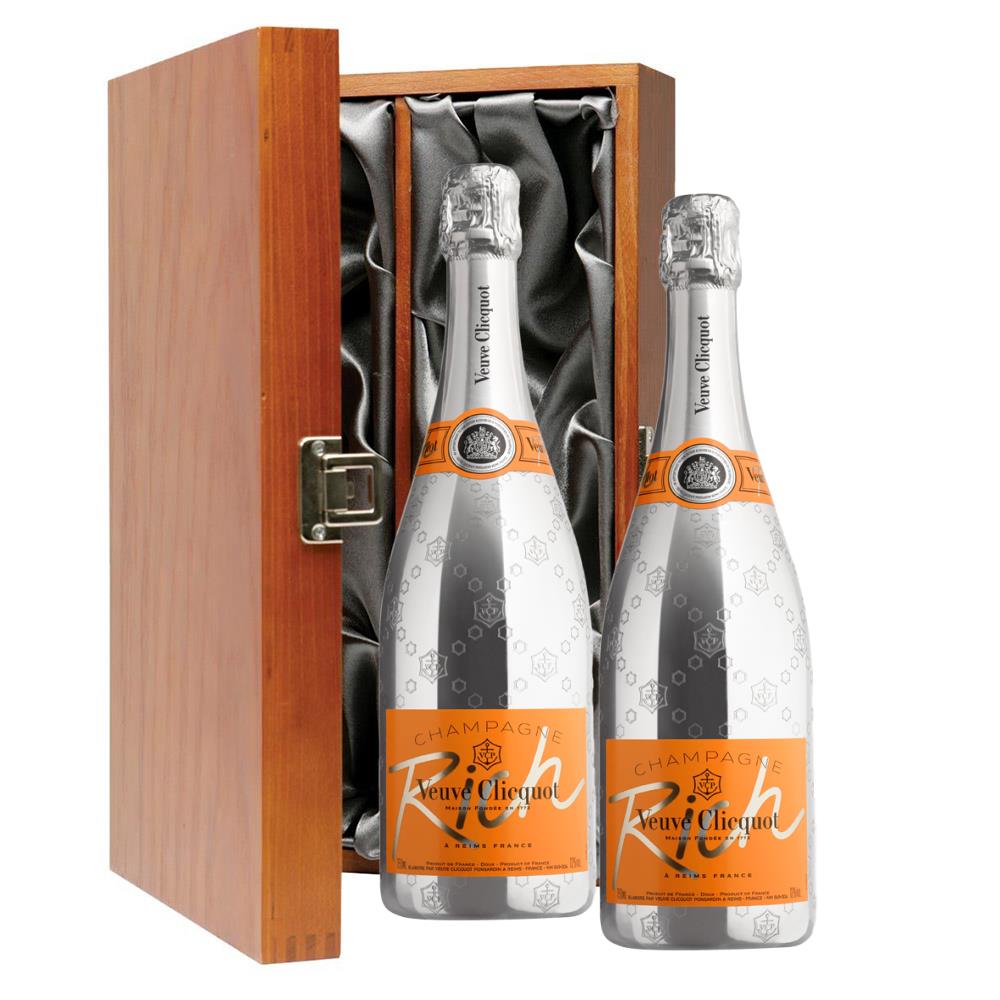 Veuve Clicquot Rich Champagne 75cl Twin Luxury Gift Boxed