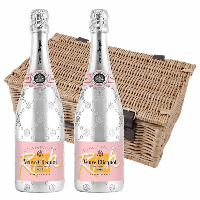 View Veuve Clicquot Rich Rose Champagne 75cl Twin Hamper (2x75cl)