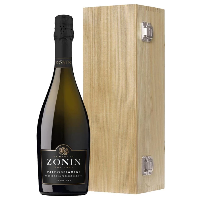 View Zonin Valdobbiadene DOCG Millesimato Extra Dry 75cl Oak Luxury Gift Boxed