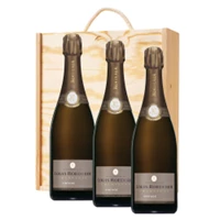 Buy & Send 3 x Louis Roederer Brut Vintage 2015 Champagne 75cl In A Pine Wooden Gift Box