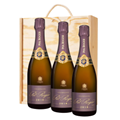 Buy & Send 3 x Pol Roger Rose 2018 Vintage Champagne 75cl In A Pine Wooden Gift Box