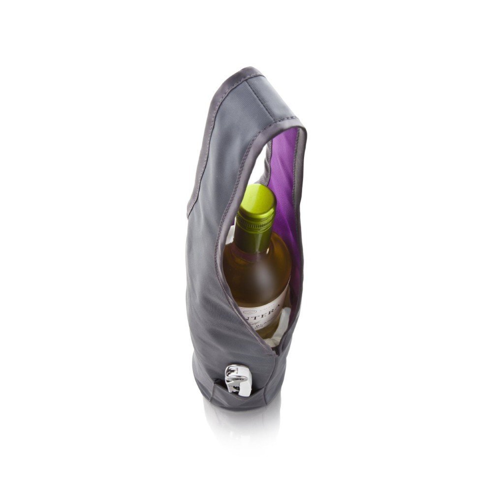Buy & Send Vacu Vin Wine Bottle Carrying Bag, Grey/ Purple
