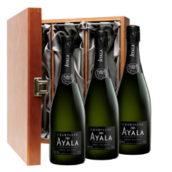 Buy & Send Ayala Brut Majeur Champagne NV 75 cl Three Bottle Luxury Gift Box