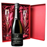 Buy & Send Billecart Salmon Le Reserve Champagne 75cl And Royal Scot Glasses Burgundy Gift Box Set