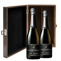 Buy & Send Billecart Salmon Le Reserve Champagne 75cl Twin Luxury Elm Wood Gift Box (2x75cl)
