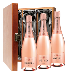 Buy & Send Boizel Rose  NV Champagne 75cl Three Bottle Luxury Gift Box