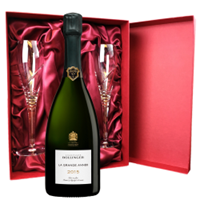 Buy & Send Bollinger Grande Annee 2015 Vintage Champagne 75cl And Royal Scot Glasses Burgundy Gift Box Set